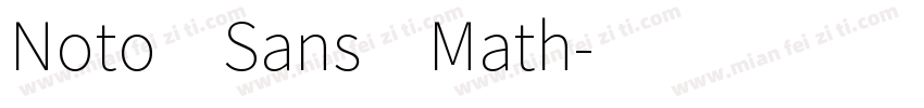 Noto Sans Math字体转换